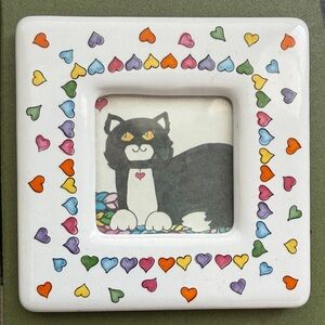 Sweetest rainbow heart picture frame